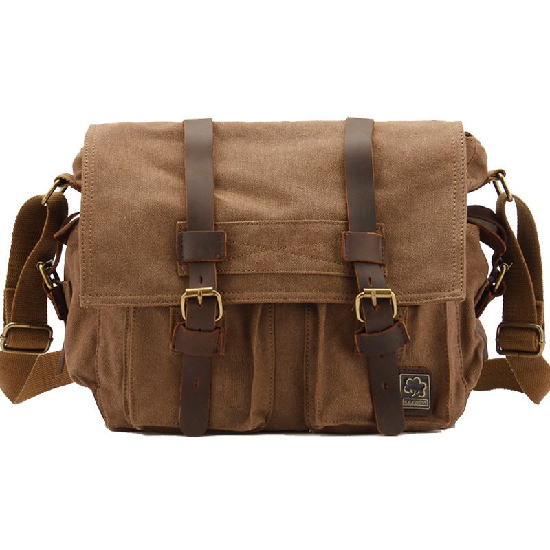 Leather Backpack Vintage - Heren Dames Casual Vintage Canvas Leer