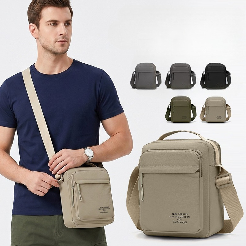 Sling Backpack Shoulder - Nylon crossbody-rugzak voor heren Modieus Veelzijdig