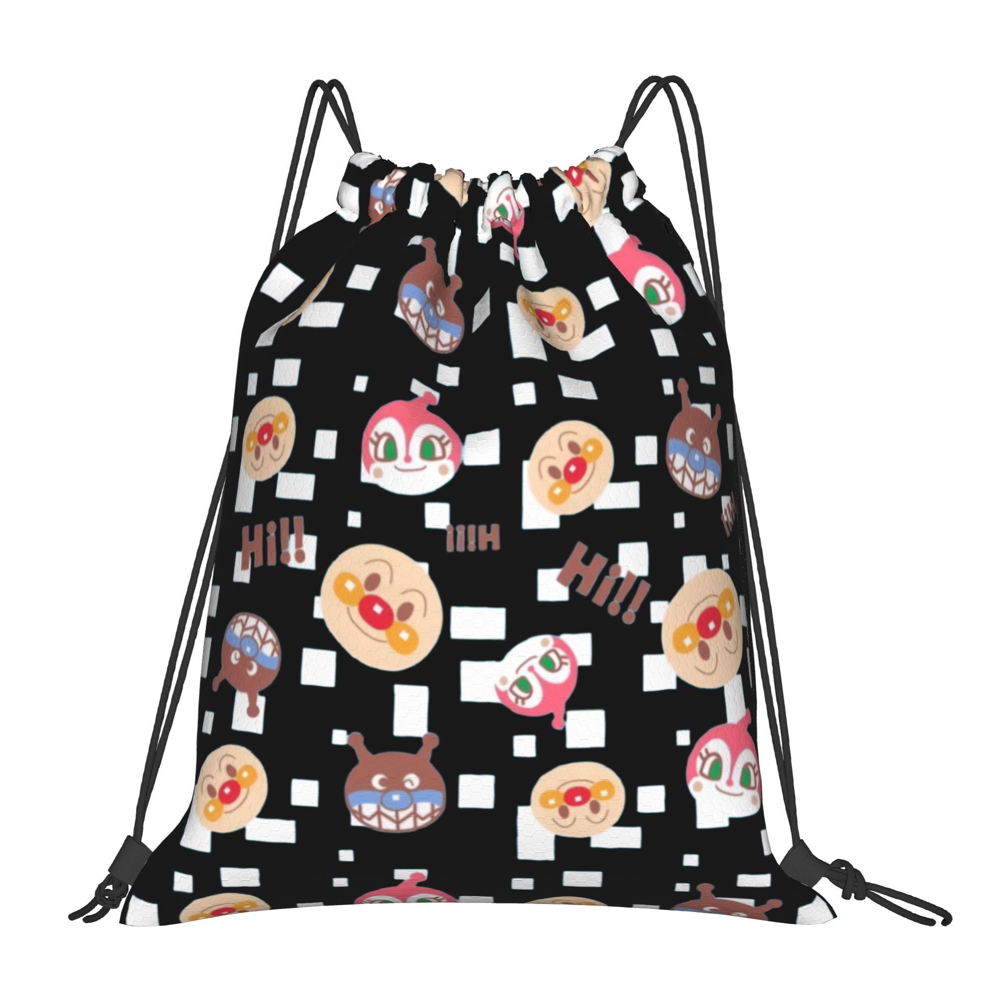 Drawstring Gym Bag - Aangepaste Anpanmans rugzakken met trekkoord, heren