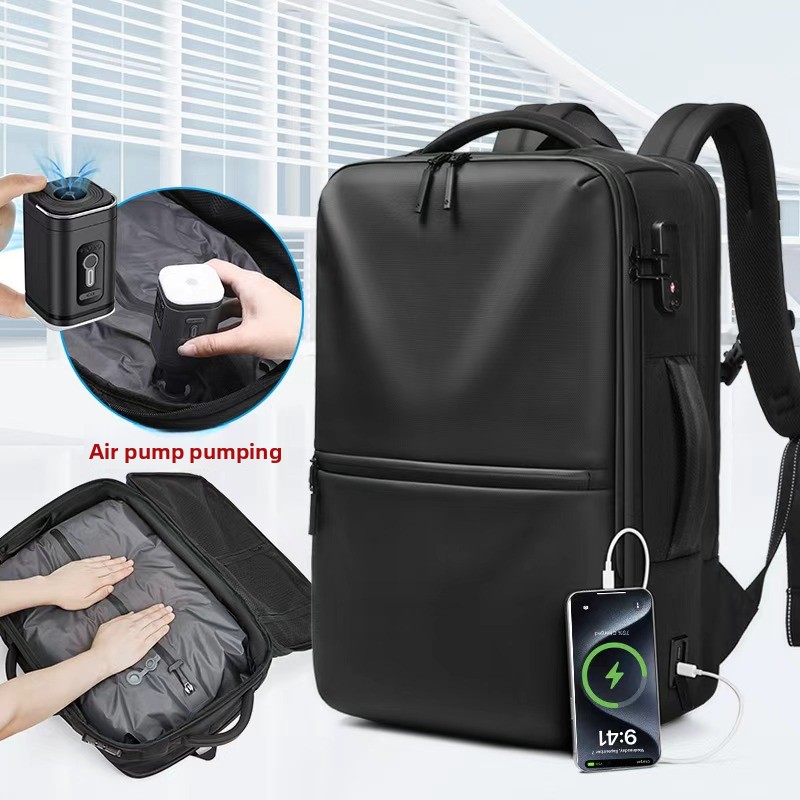 Business Backpack Brief - Waterdichte uitbreidbare reistas voor heren, geschikt