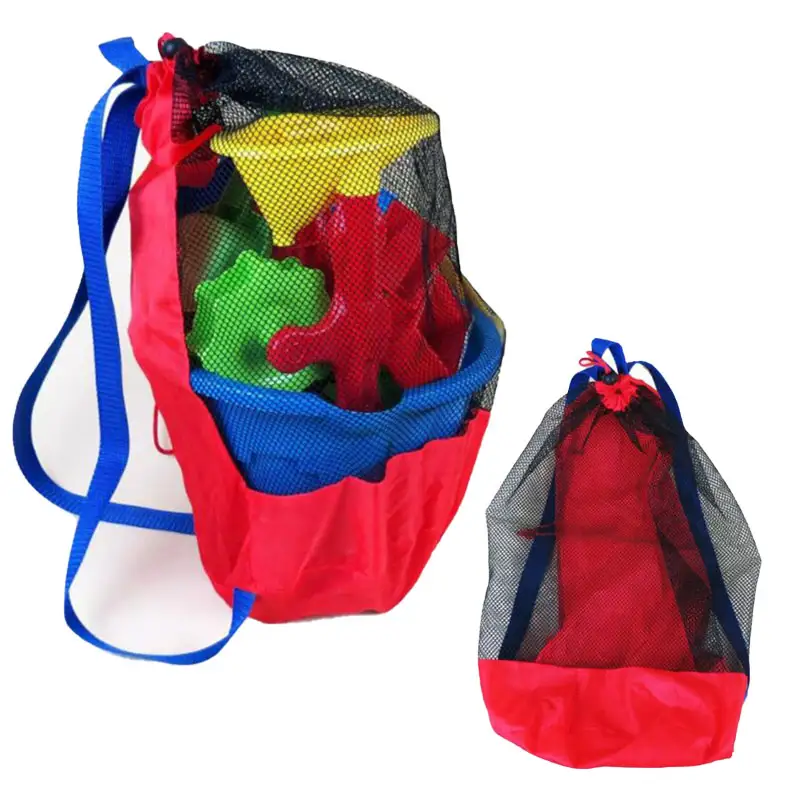 Foldable Backpack Small - 1 stuks strandtas opvouwbare draagbare mesh-zwemtas