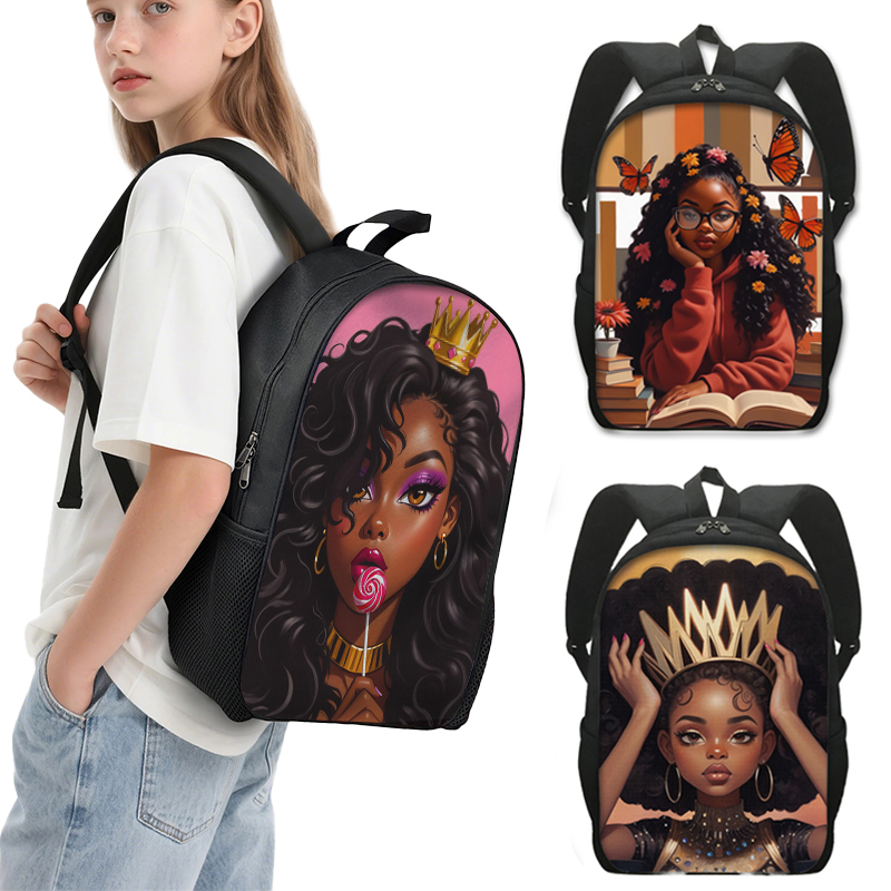 School Backpack Teen - Mode zwarte damesrugzak Student schooltassen voor
