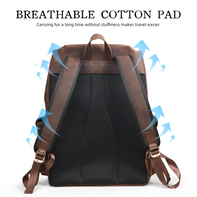 Nieuwkomers Leren rugzak Luxe  - Leather Backpack Vintage recensie en prijs