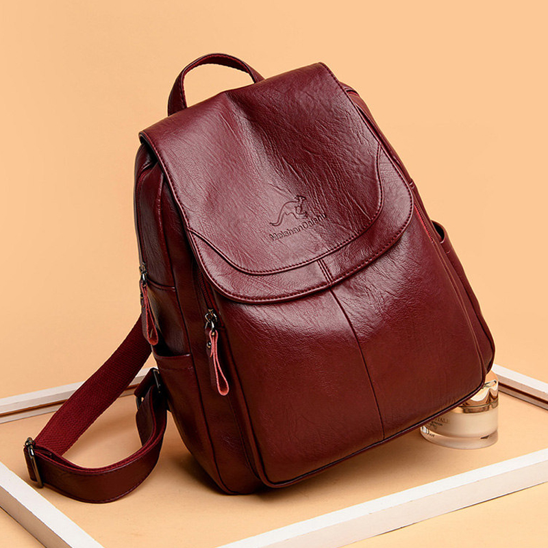 9-kleuren dames zacht lederen  - Leather Backpack Vintage recensie en prijs