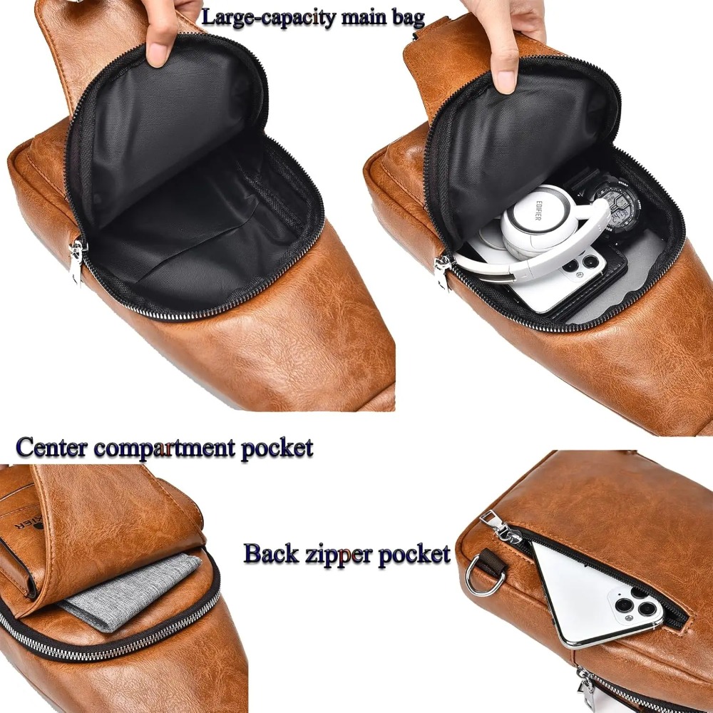 Schoudertas voor heren, crossb - Sling Backpack Shoulder recensie en prijs