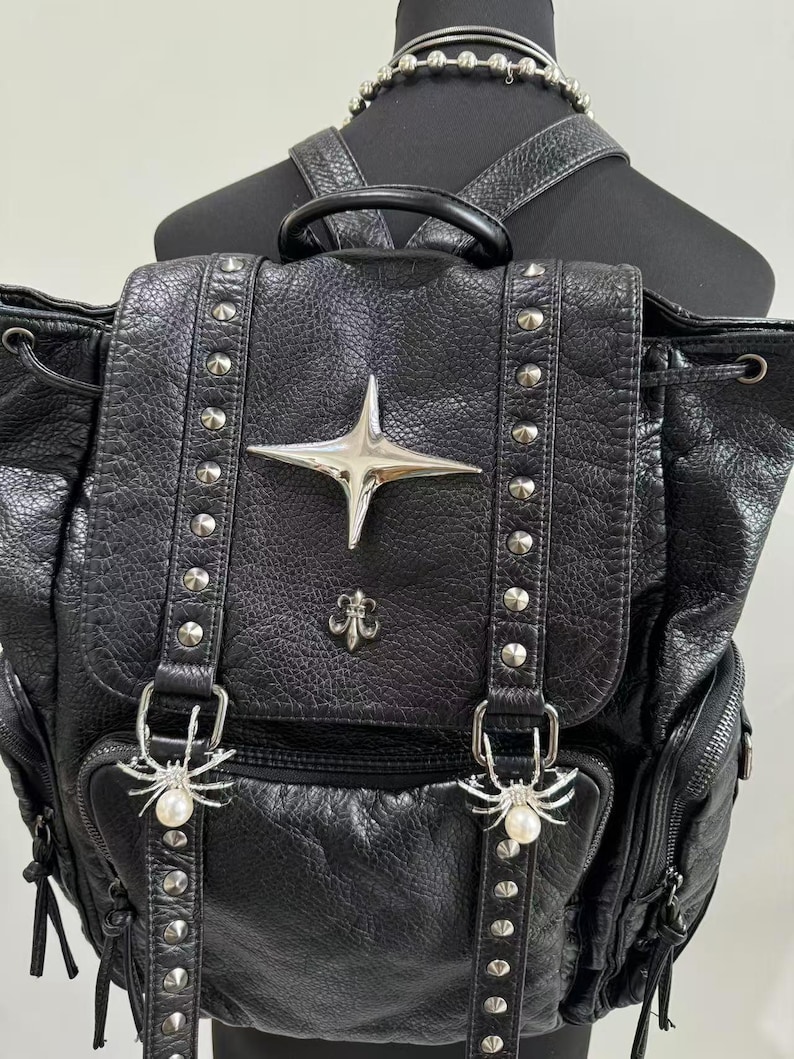 Gothic Punk PU lederen schoude - Leather Backpack Vintage recensie en prijs
