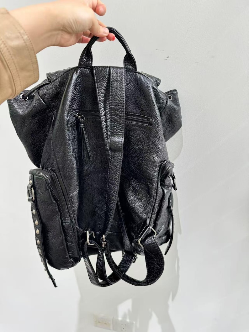 Gothic Punk PU lederen schoude - Leather Backpack Vintage recensie en prijs