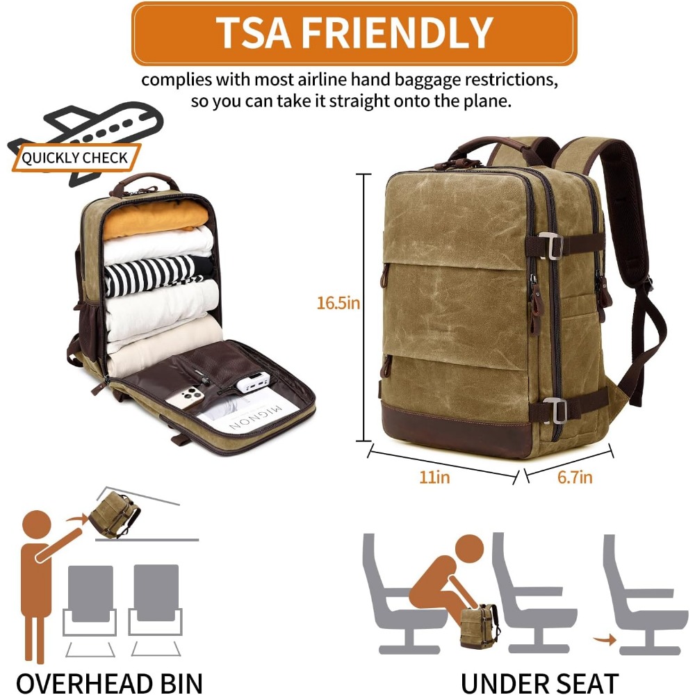 Reistas voor heren - handbagag - Canvas Backpack Casual recensie en prijs